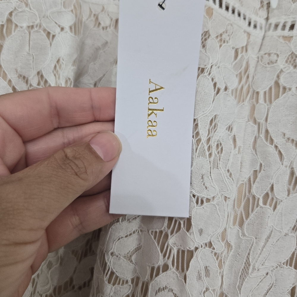 Aakaa Ivory Lace Jumpsuit Graduation/Brides - Picture 11 of 16